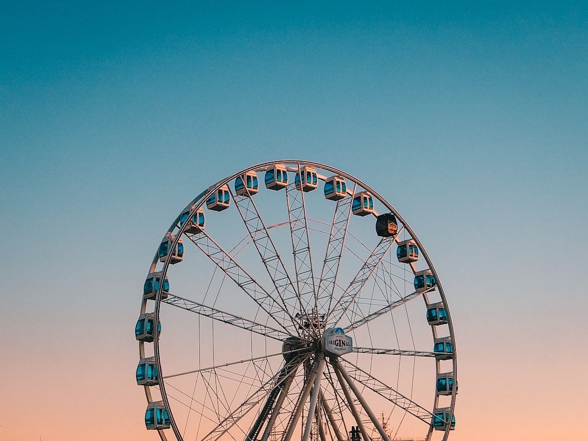 Ferris wheel lit up at a show